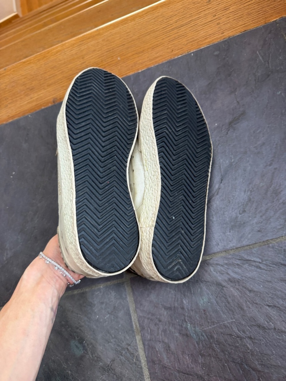 Golden Goose White and Leopard Accent Super-Star Sneaker - Picture 8 of 10